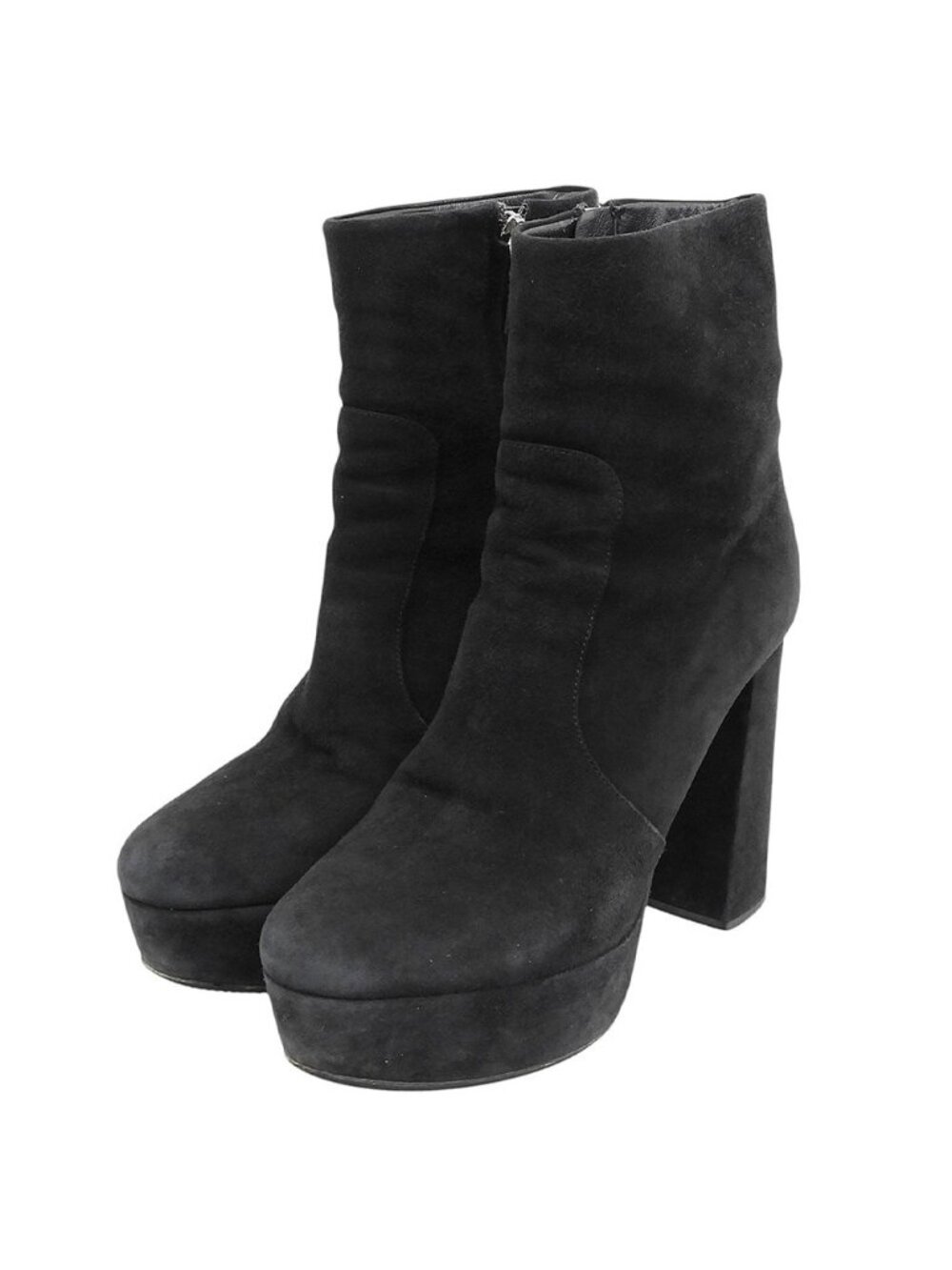 Prada Short Boots Shoes Suede Black